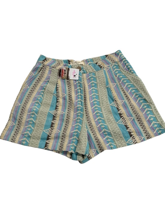 molly green Pants - Molly Green Size Large 100% Cotton Shorts Striped Colorful Boho NEW